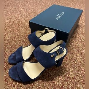 Cole Haan navy blue suede heels. Only worn once!